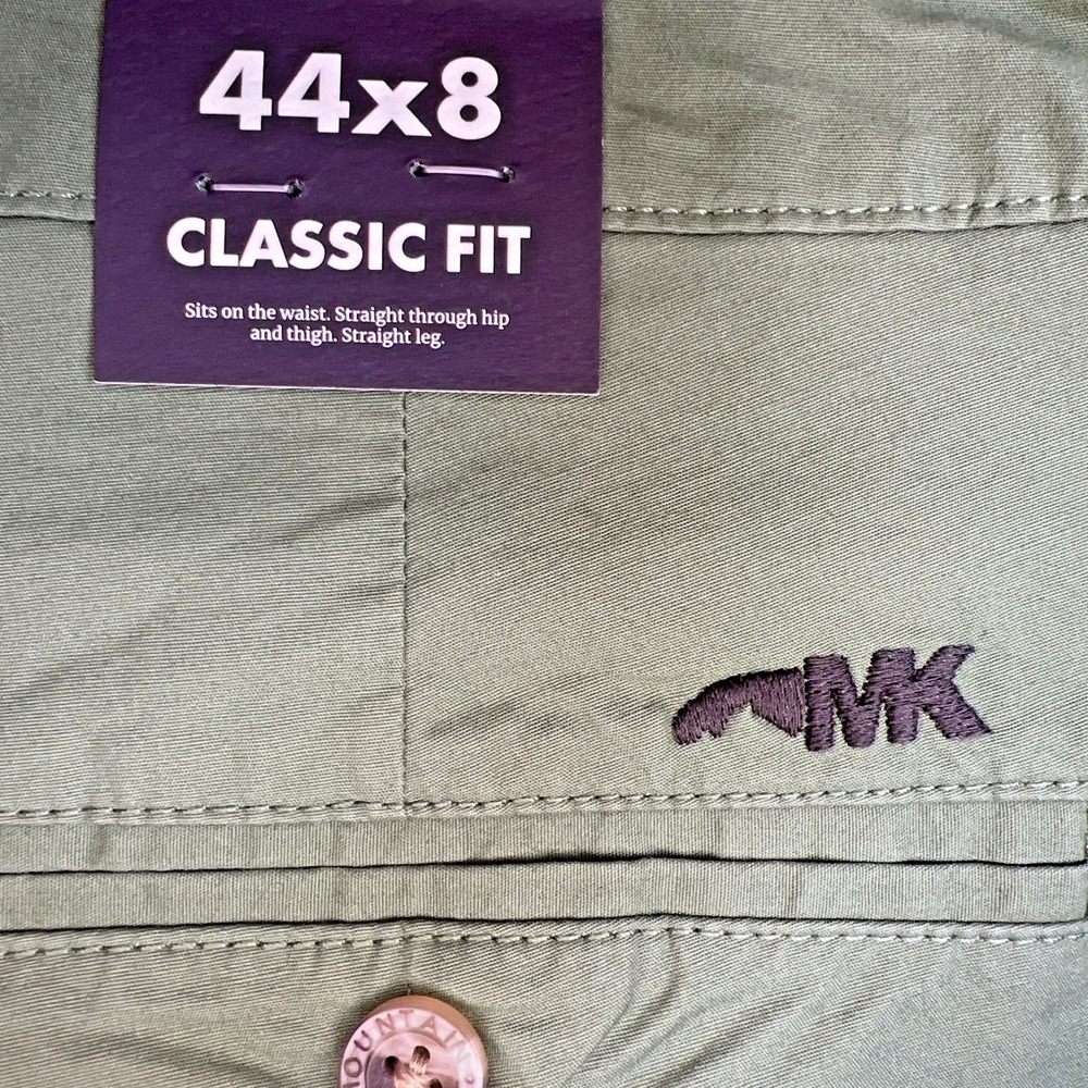 Mountain Khakis Men's  Stretch Poplin Shorts 44x8 Chive Classic Fit‎ Cotton NWT - Picture 9 of 15